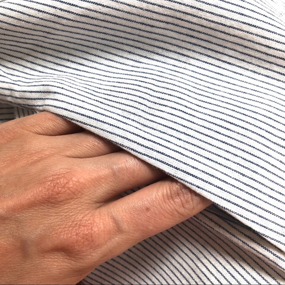 Sam Edelman Cotton Striped Embroidered Top Size S - Picture 8 of 10